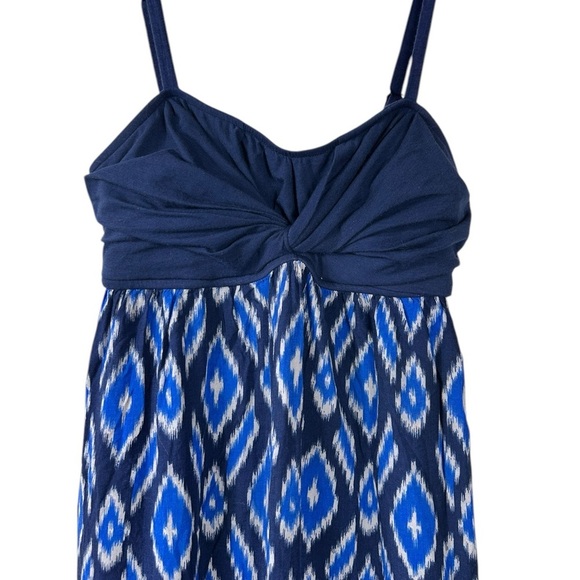 Anthropologie Lilka Cobalt Blue Ikat Maxi
Dress, Small Boho Hippie Summer Straps - Picture 4 of 8